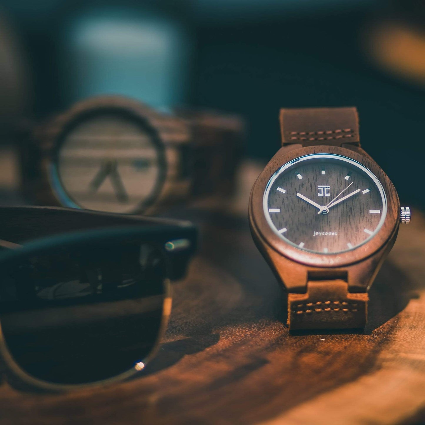 “Kennedy” | Walnut Wooden Sunglasses - Joycoast