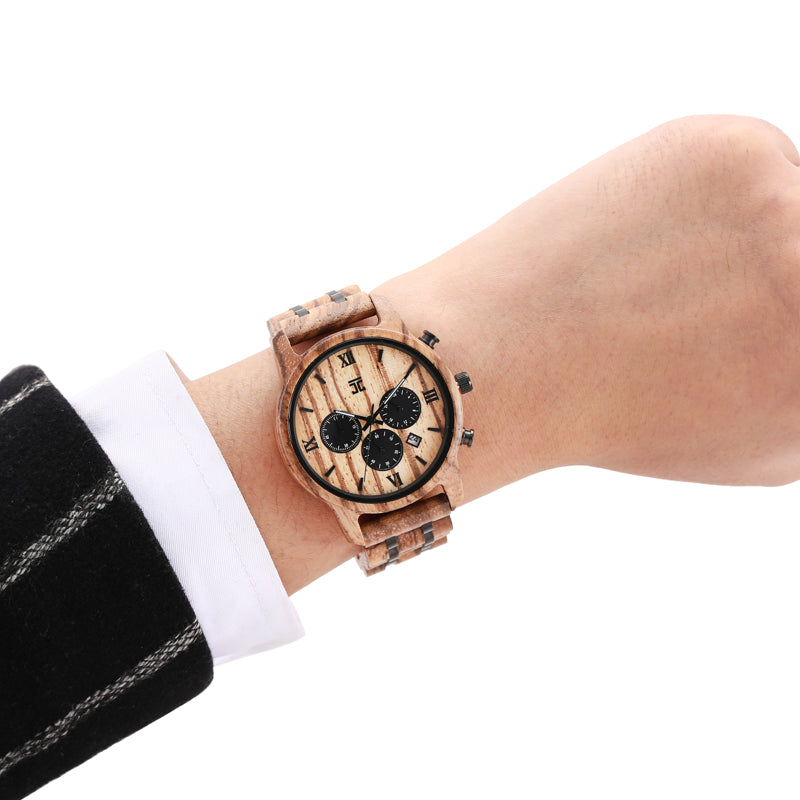 Breiler | Zebra Wood Chronograph - Joycoast