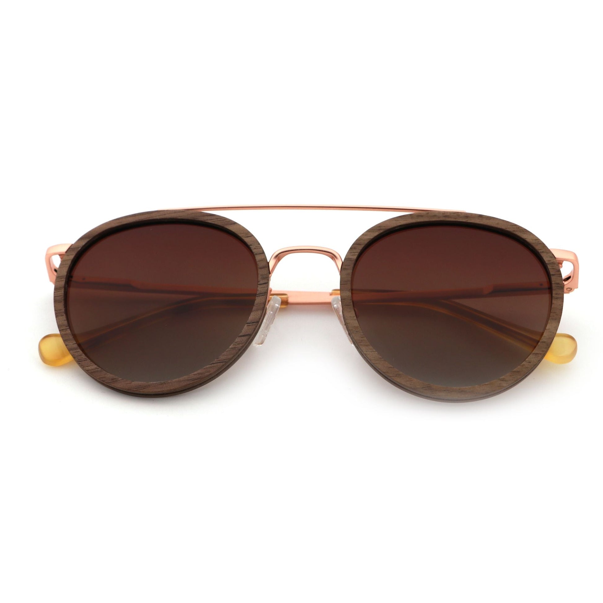 "Ryder" | Round Ebony Aviator - Joycoast