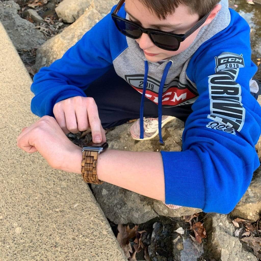 Zebra Wood Apple Watch Band - Joycoast