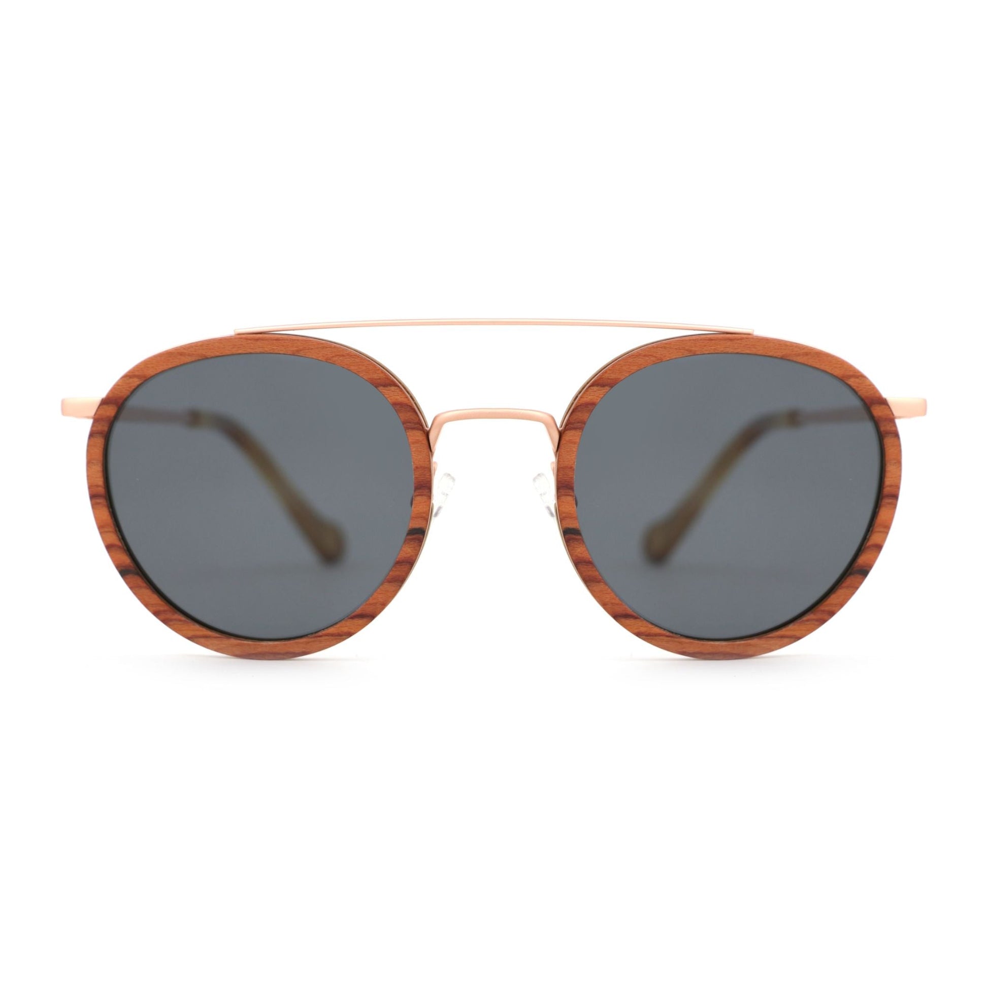 "Ryder" | Round Ebony Aviator - Joycoast