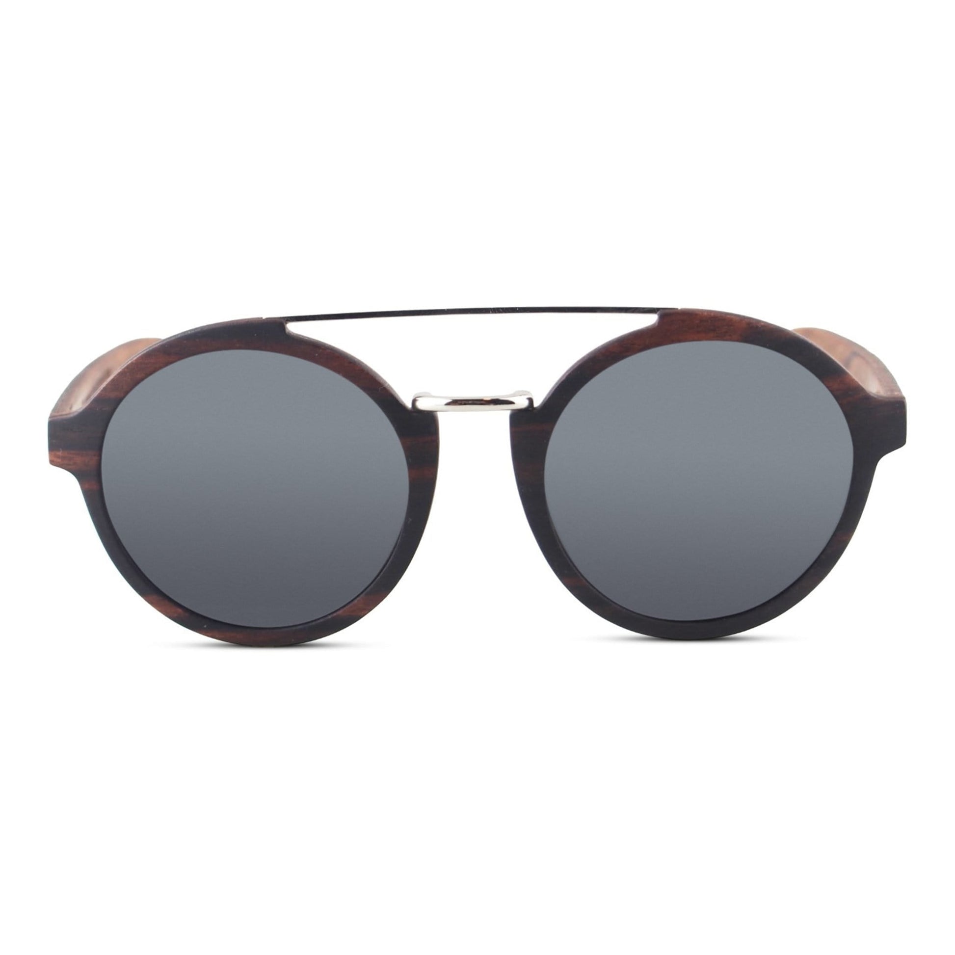 "Kotter 2" | Black Sandalwood Round Aviators - Joycoast