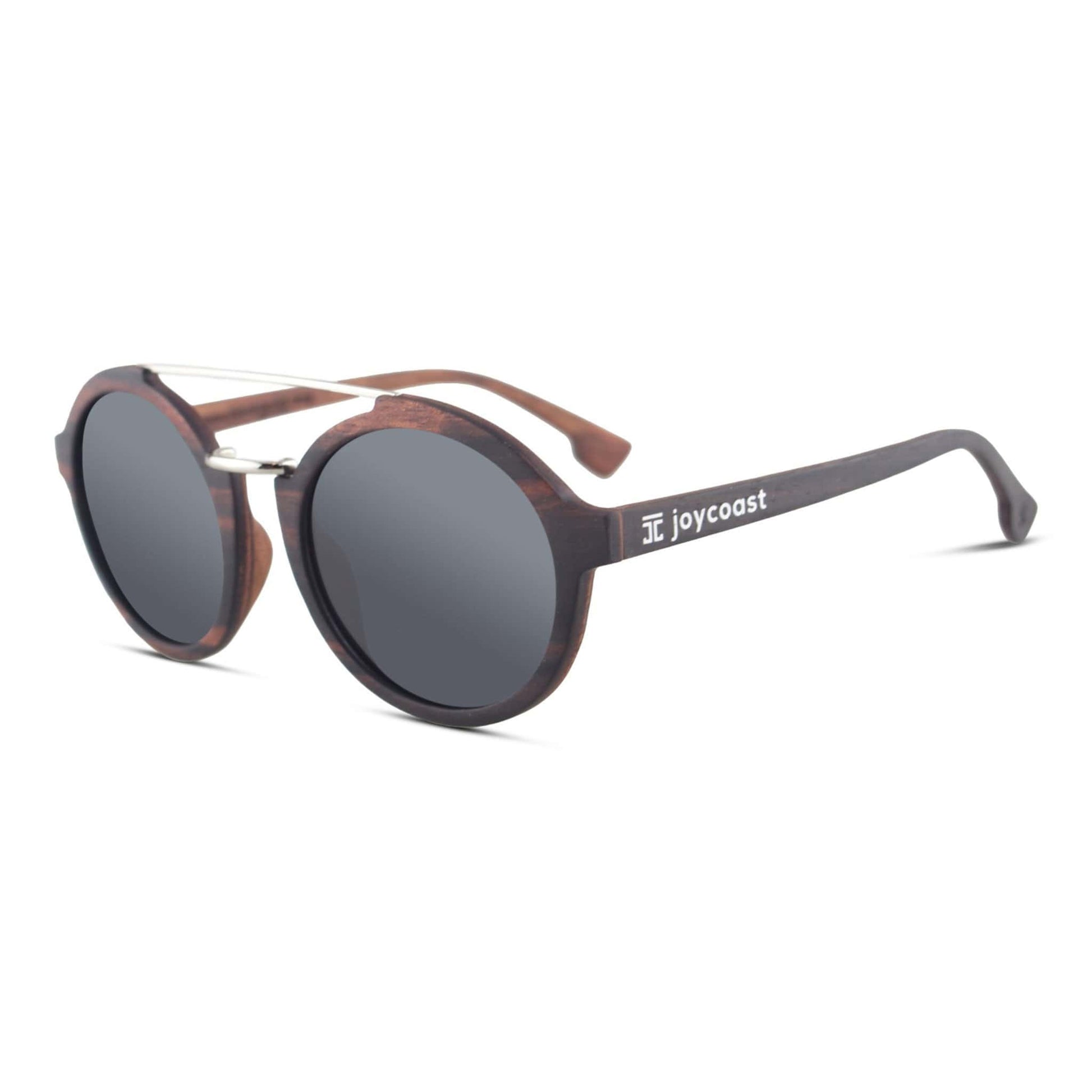 "Kotter 2" | Black Sandalwood Round Aviators - Joycoast