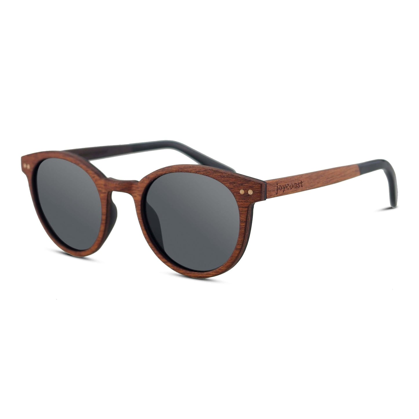 "Walla" | Walnut Wood Round Sunglasses - Joycoast