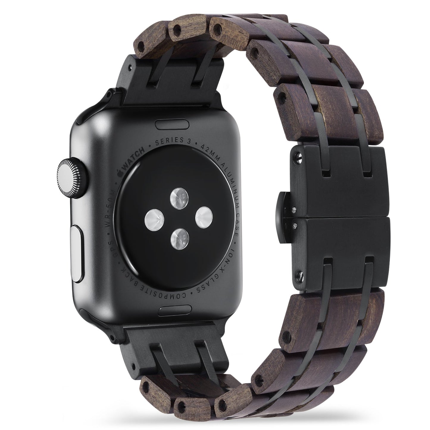 Apple Watch Band | Black Sandalwood + Stainless Steel - Joycoast